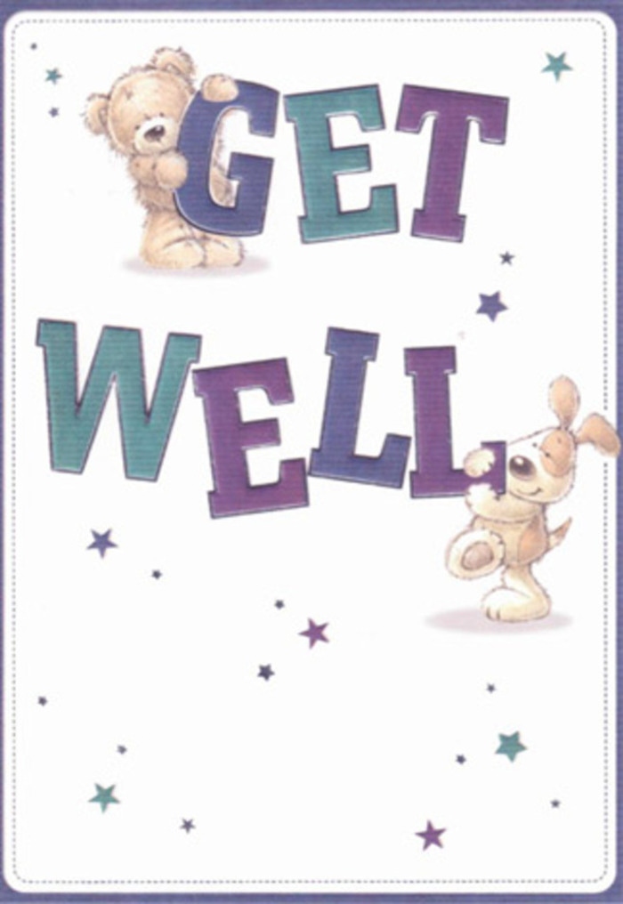 A celebration of gentle support, this get well card channels Camden's creative heartbeat-playful and nurturing. Illustrated with a friendly bear and a sprightly puppy, the card is alive with motion, as if scattering good cheer along the borough's colourful lanes and leafy parks. Stars dance around the characters, sending forth invisible notes of encouragement that settle on the bold, oversized typography shaded with dynamic purples and aquas, grounding the composition with energy and hope. Each line and texture is thoughtfully rendered, from the bear's soft, huggable appearance to the puppy's velvety ears, reminding us of the tactile joy in every hand-delivered bouquet from Camden Florist. Imagine this scene accompanying fresh flowers sent to a loved one near Inverness Street Market or the canal. The artwork's airy, uplifting mood is carefully designed to soften difficult moments, its cheerful confidence helping those in recovery feel surrounded by care. Radiating the community's warmth and creativity, this card is an ideal companion for anyone needing a gentle spirit-lift across the ever-hopeful streets of Camden.