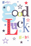 Brimming with colour and encouragement, this good luck card channels the creative warmth of Camden. The words 'Good Luck' are playfully layered in oversized baby blue, vibrant red, earthy green, and lush purple, each character blending seamlessly as if mixed by a local artist at Camden Market. Bright pops of navy, lilac, and lime stars scatter joyfully across a pristine white backdrop, reflecting dreams and possibilities as endless as the live music drifting from local venues. The smooth, elegant surface feels substantial in hand, reminiscent of the fresh, high-quality cardstocks sourced by Camden Florist. Designed for life's new chapters-a job interview near Mornington Crescent, an exam at UCL, or a new adventure in Primrose Hill-this card brims with heartfelt optimism. It's as though the card bestows a touch of local magic, wrapping hopes and belief into a tactile token of support for anyone in Camden stepping boldly toward what's next.